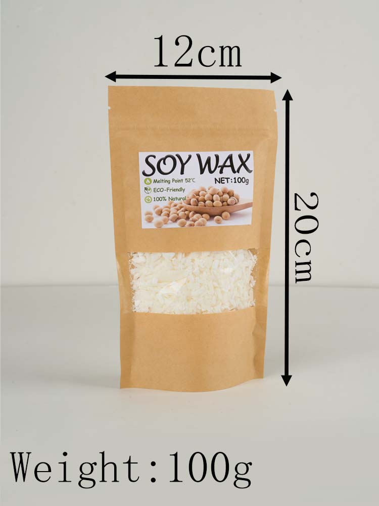 

1 Pounds Pure White Soy Wax For DIY Handmade Candles Crafts 100% Additive-Free Scented Candle Raw Material Making Supplies Kit