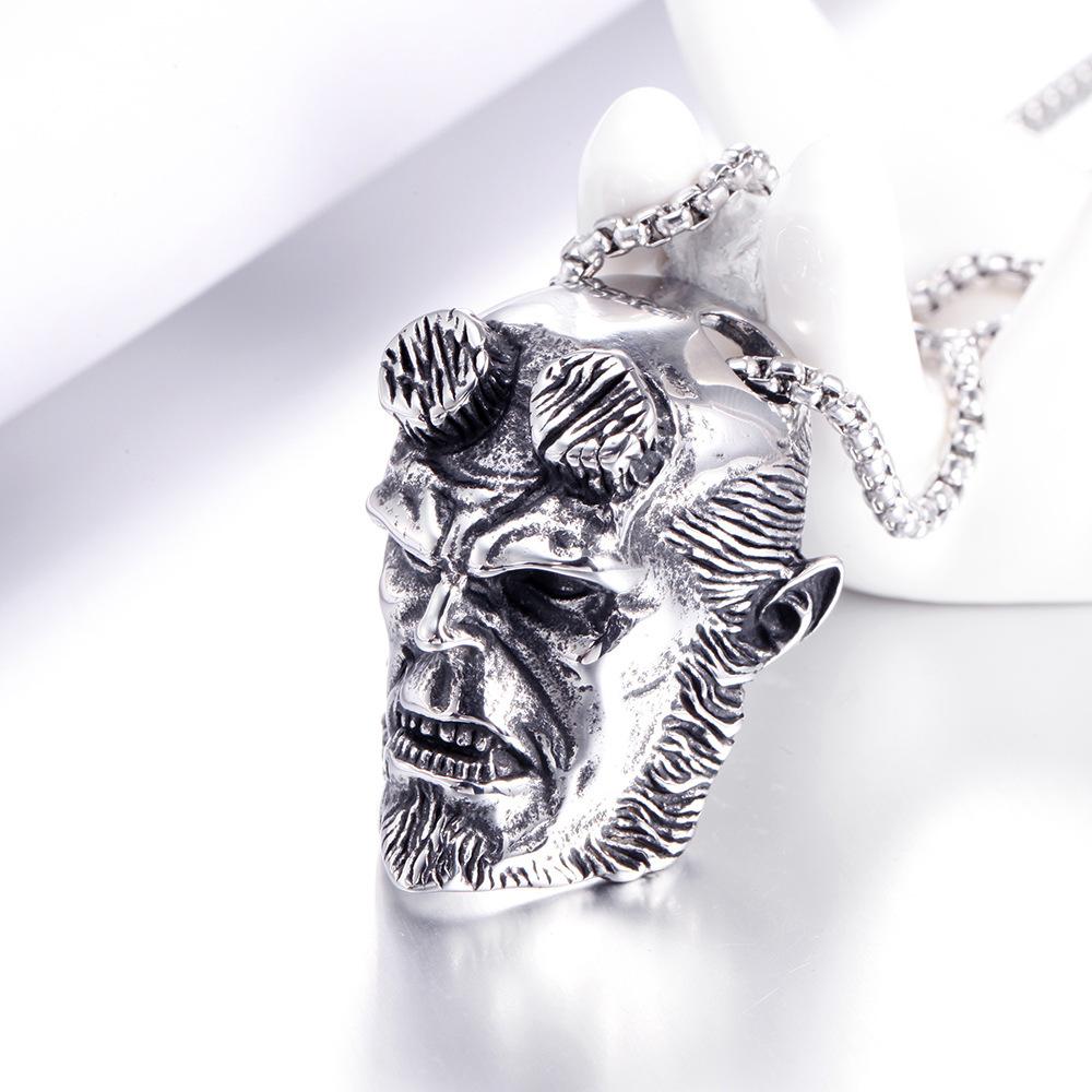 European and American Fashion Personality Retro Skull Men Atmospheric Alloy Pendant