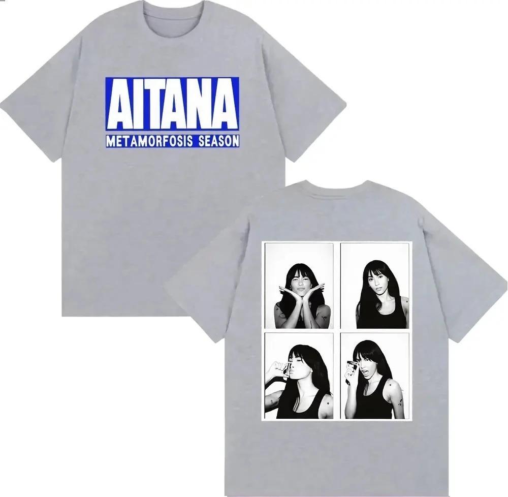 Singer Aitana Met Amorfosis Season Cover Print Unisex Fashion Aesthetic Loose Pure Cotton Women And Unisex Fashion TShirt