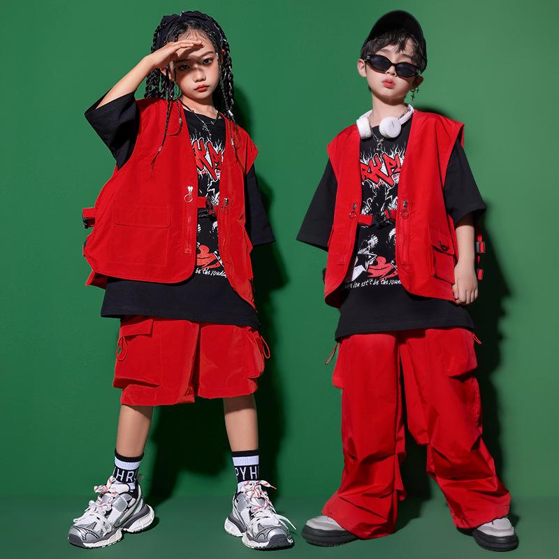 Girls' Japanese Street Dance Performance & Catwalk Costume: Trendy Hip-Hop Suit