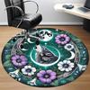 1pc Wolf Moon Flowers Chair Carpet for Office, Non slip, Soft and Durable Office Rug
