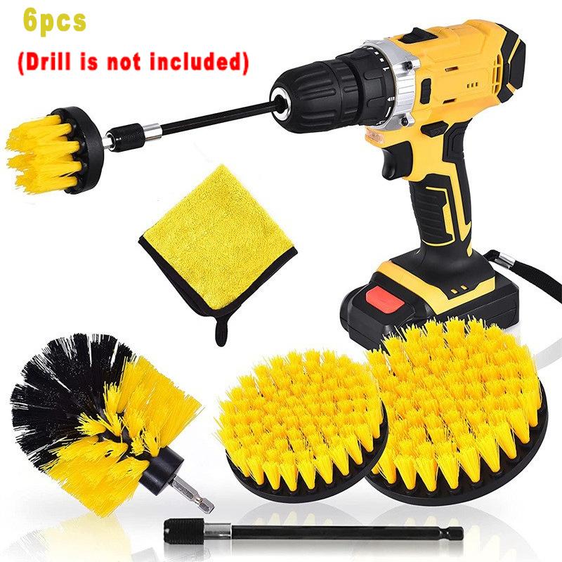 Reinigungsbürste für elektrische Bohrmaschinen, Badezimmeroberflächen, Badewanne, Dusche, Fliesen und Fugenmörtel, Allzweck-Reinigungsset für Power Scrubber