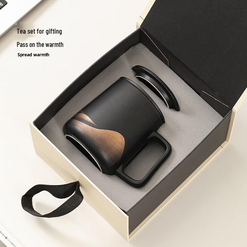 TLAKEHO Ceramic Tea Infuser Cup with Lid