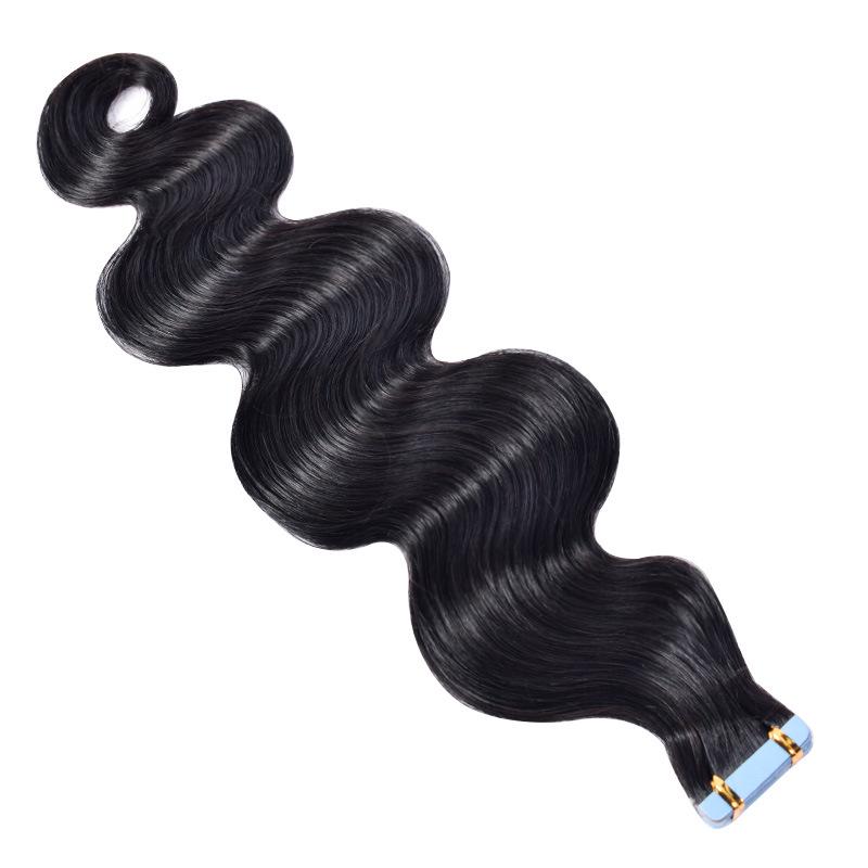 Extensii de păr uman cu bandă PU invizibilă fără cusături, perucă