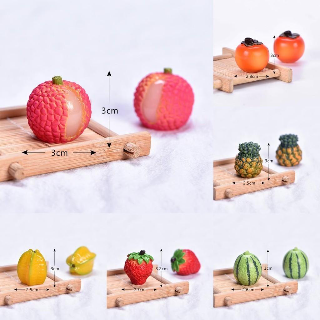Adorable Cartoon Resin Miniature Fruits For Diy Decor And Craft Projects