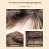 Women's Full Head Wig with Realistic Hair Fibers, Seamless Frontal, Large Scalp Coverage, Bangs, and Large Wave Long Curls