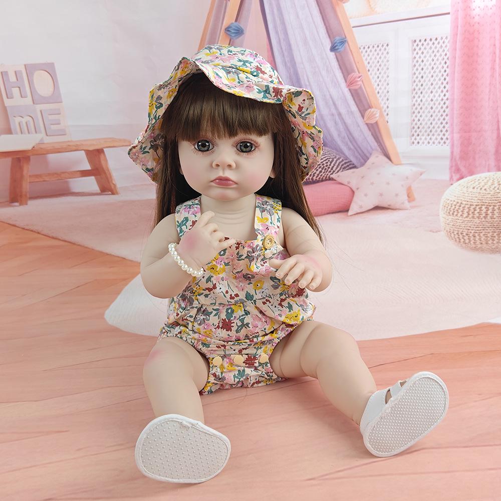 Silicone Gel 55cm Reborn Doll Dress-Up Toy for Girls - Playhouse Children's Gift