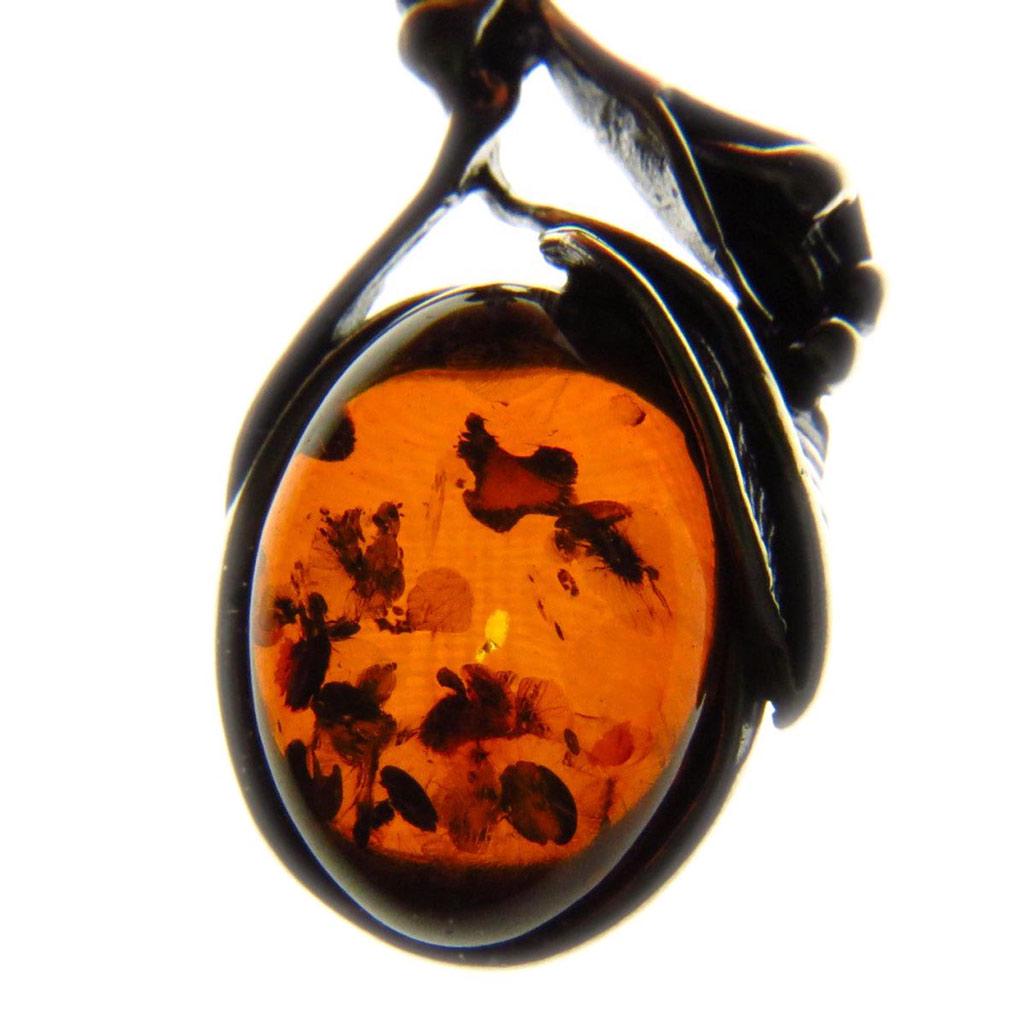 Les Trésors De Lily [J5658] - Amber 'Inspiration' Silver Pendant