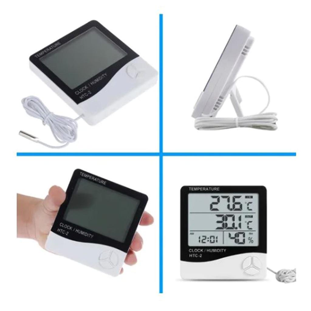 Digital Hygrometer Thermometer Home Temperature Humidity Monitor with External Waterproof Probe for Indoor Outdoor