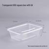 ZISIZ Rectangular Disposable Food Container with Lid