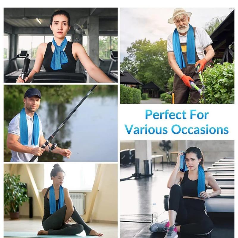 Portable Circular Silicone-Wrapped Cooling Towel | Quick-Drying Polyester for Beach Sport Fitness