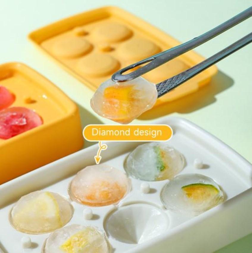 3D Round Ice Cube Tray Plastic Ice Grid Ball Ice Cube Mold Refrigerator Moulds Tools Ball Maker Bar Home Party Kitchen Tools