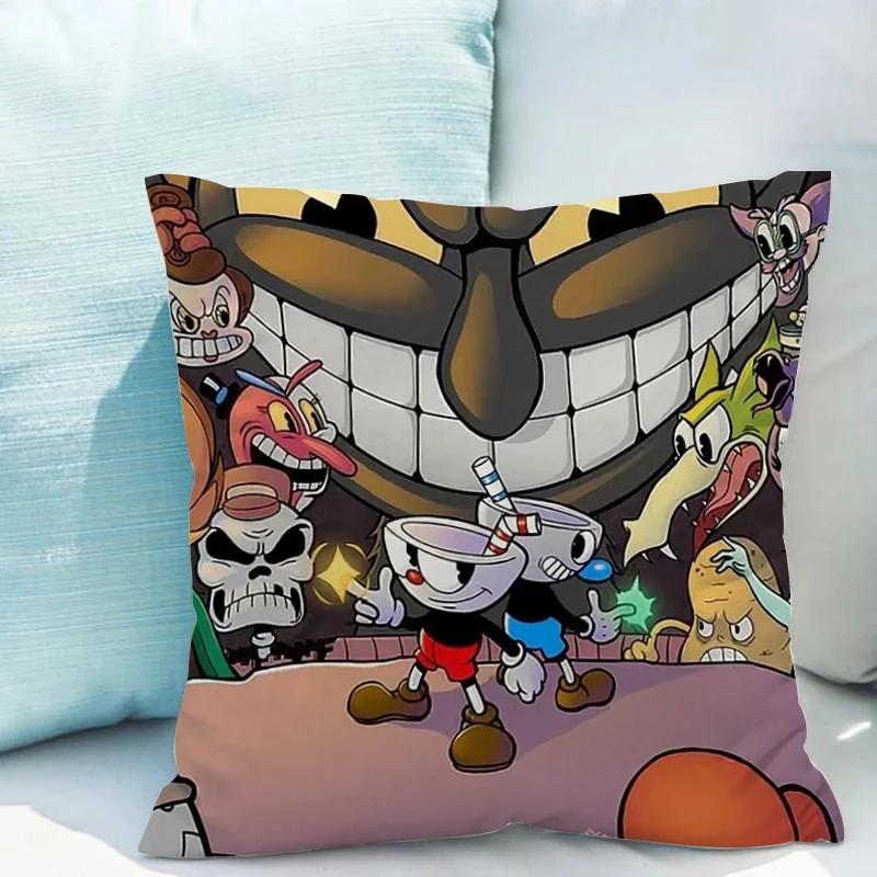 Cushion Covers 45x45 C-cuphead Ornamental Pillows for Living Room Pillowcase 40*40 Fall Decor Lounge Chairs Body Pillow Cover