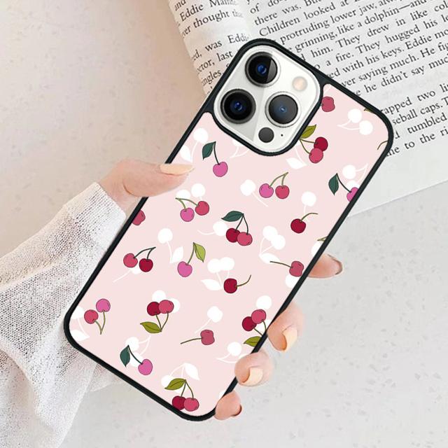 Rote Kirsche Sommerfrucht Handyhülle Für iPhone 17 Air 15 16e Hülle 11 13 14 Pro Max 12 Plus Max Fundas
