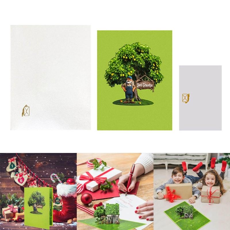 Elegant Birthdays Weddings Greeting Card Elegant 3D Fruit Tree Handmade Greeting Card to Delivery Appreciation