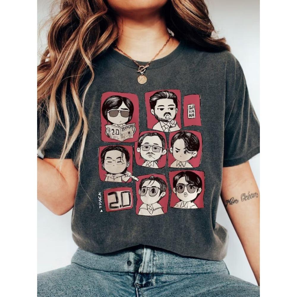 Summer boy band Q version character men T-shirt Cotton unisex High-Quality comfortable S