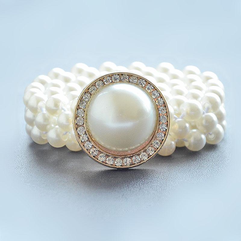 Meier Pearl elastic thin belt rhinestone inlaid women s decorative elastic thin waist chain 80-100cm