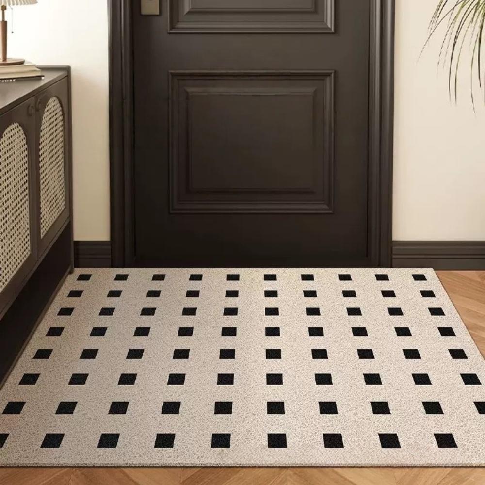 Bohemian Geometrisch PVC Deurmat, Modderkrabber Antislip Rubberen Achterkant Entree Kleed, Wasbare Vintage Bloemige Vloermat, Vuilvanger 50cmx80cm