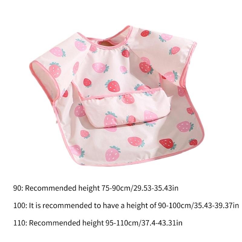 Adjustable Sleeveless Bib for Infants Baby Gentle On Skin Water Proofing Fabric Foof Catcher Pocket Design for Nursing