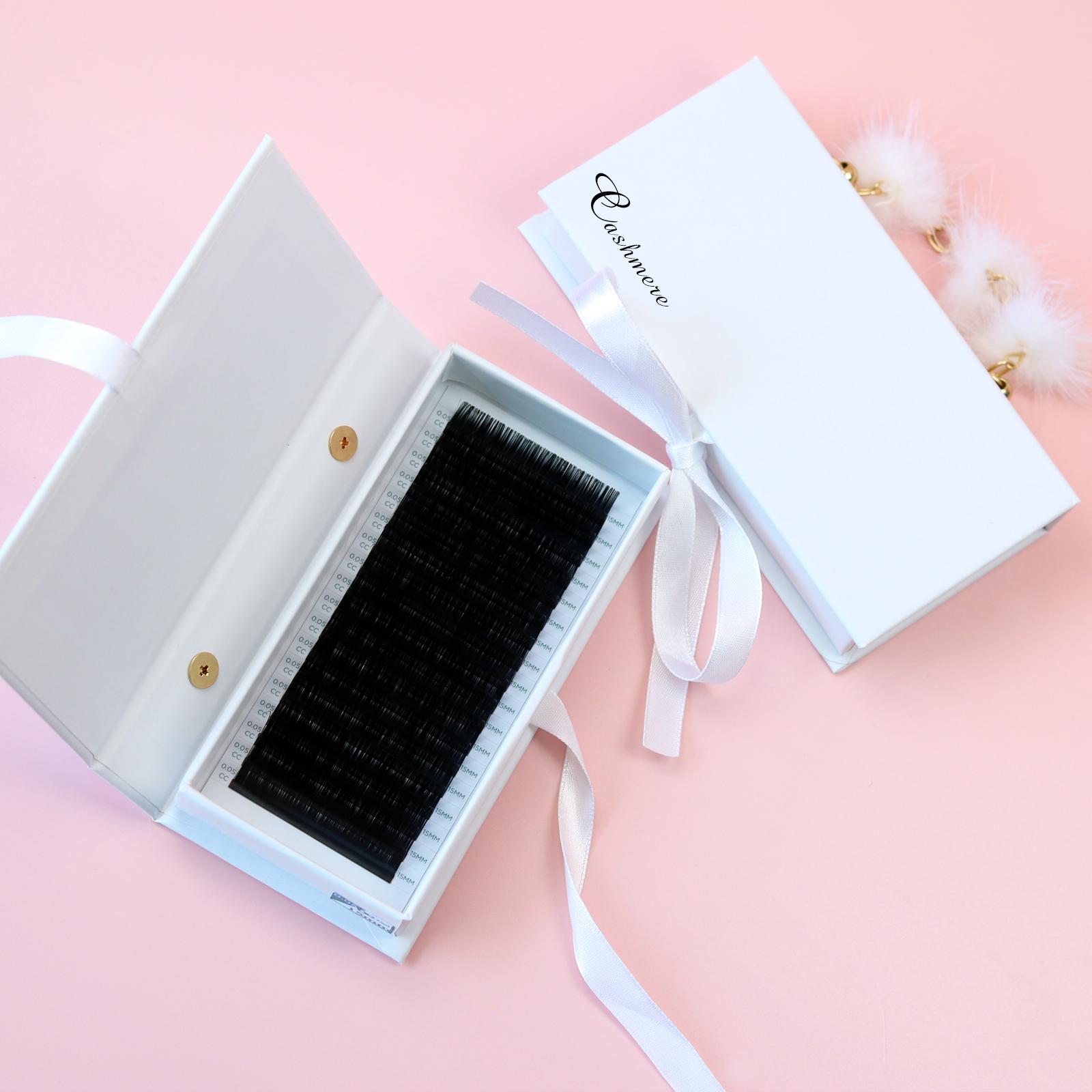 Korean Pbt 8-25mm Custom Las Extension Supplies Private Label Individual Lashes Volume Cashmere Eyelash Extension 0.03 mm&CC&sample Mix 8-18mm cashmere чёрный