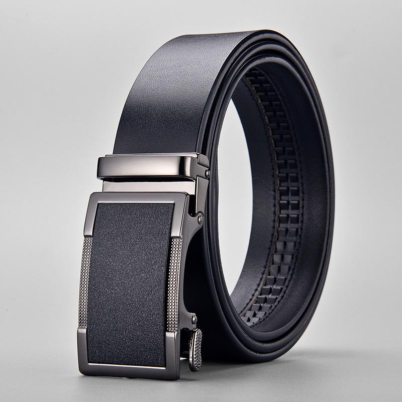 2022 Business Belt Men'S Second-Layer Cowhide Guangzhou Automatic Buckle Private Logo Belt
