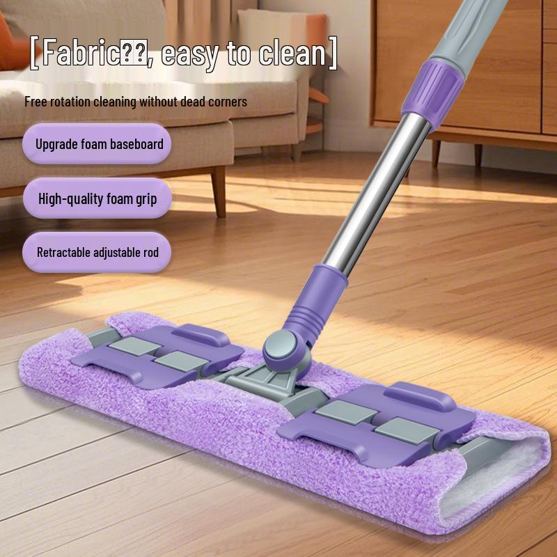 Dual-Use Rotatable Flat Mop: Wet & Dry Cleaner for Windows, Tiles, and Floors