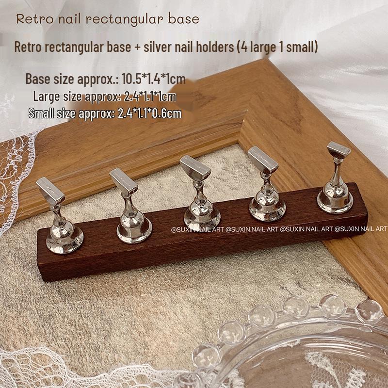 

Улучшенный держатель типсов для ногтей - Основа в форме сердца из черного ореха с магнитом для практики