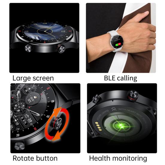 HW20 Smart Watch Multifunctional Health Monitoring IP67 Waterproof Fashion BT Calling Sleep Monitoring ECG+PPG Business Watch for Everyday Life