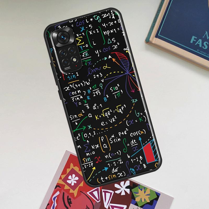 Physics Science Maths Formula Case For Xiaomi Redmi Note 13 Pro 14 Pro 12 11 9 10 10S 11S 12S Redmi 14C 13C 10C 12C Cover