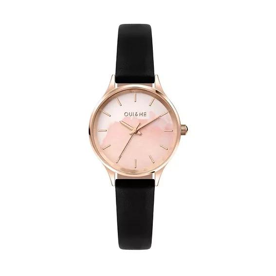 Oui & Me Bichette Pink Dial Leather Strap Quartz ME010275 Women's Watch