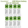 3800 mAh Rechargeable AA 1.5V Alkaline Battery - UN38.3/CE Certified, Environmentally Friendly, Up to 2000 Charge Cycles for Rem