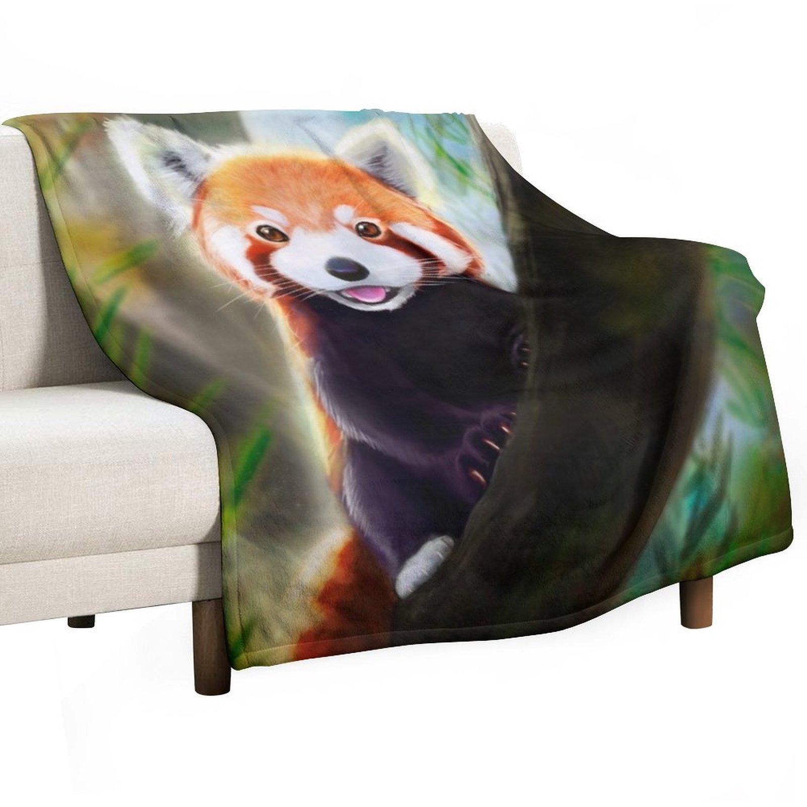 Плед Красная панда Переезд Винтажные диваны Постельное белье Одеяла 30x40in