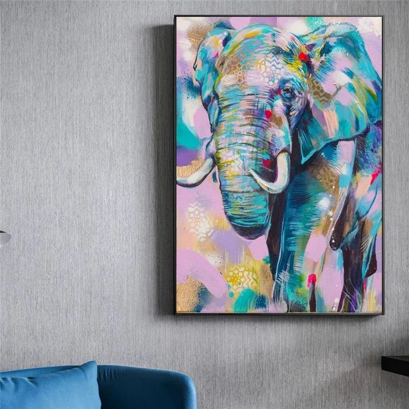 Милое животное слон HD холст картина гостиная животное украшение дома подарок 20x30cm — фото 4