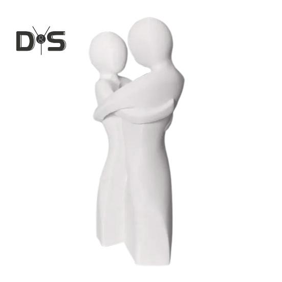 

Ваза Love Hugs из смолы, абстрактная скульптура для пары, ваза для обнимающейся пары, центральный элемент для каминного стола, обеденный стол, декор белый