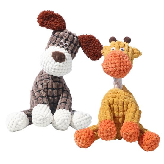 1/2Pcs Pet Sound Toy Dog Donkey Giraffe Shape Puppy Relief Toy Interactive Fun Teething Support Chew Entertainment Toy