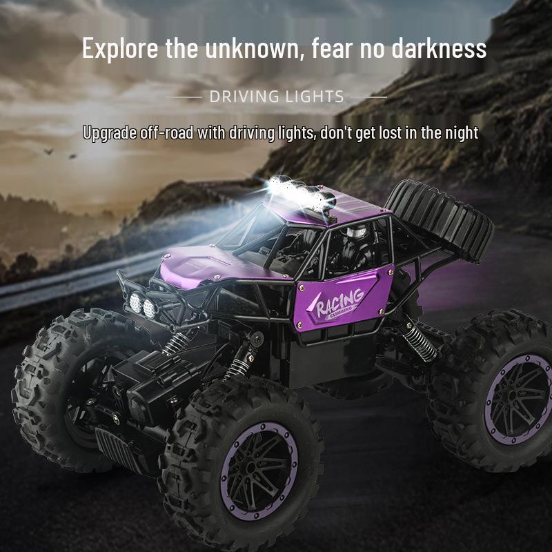 Extra Large 2.4G Remote Control Off-Road Vehicle, Dual Battery 4WD Climbing Racing Car Toy for Kids