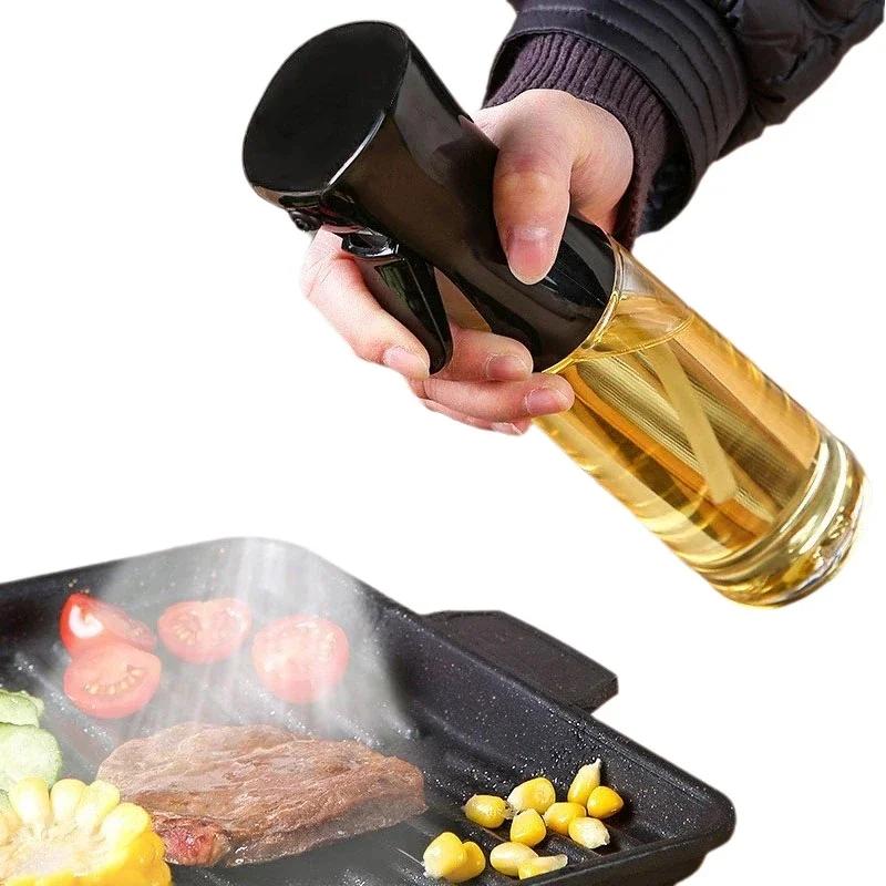 200/300 ML Oil Spray Pot Kitchen Household Edible Olive Oil Spray Bottle Atomized Misty Oil Tank Air Fryer Spray Bottle