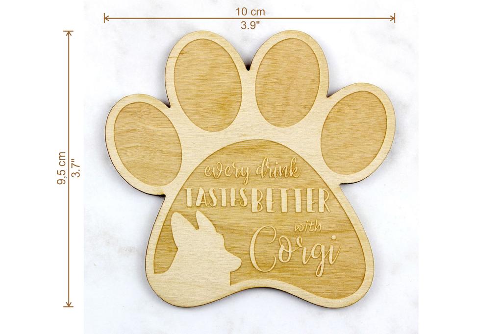 Welsh Corgi - Porta-copos, porta-copos gravado com cachorro, presente para amante de cães da marca Art-Dog