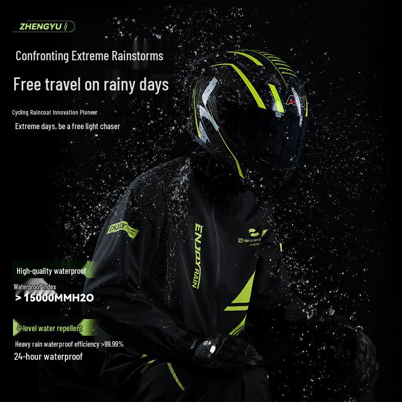 Set Impermeabile da Moto per Uomo con Pantaloni, Antitempesta, Perfetto per Ciclisti e Corriere per Consegna Cibo