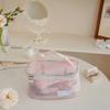 Spacious Nylon Mesh Makeup Bag Cosmetic Organizers Zippers Closures for Travel Bathroom Storage