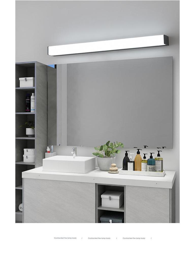 LED Punch-Free Waterproof Anti-Fog Bathroom Mirror Light - Modern Strip Makeup Light
