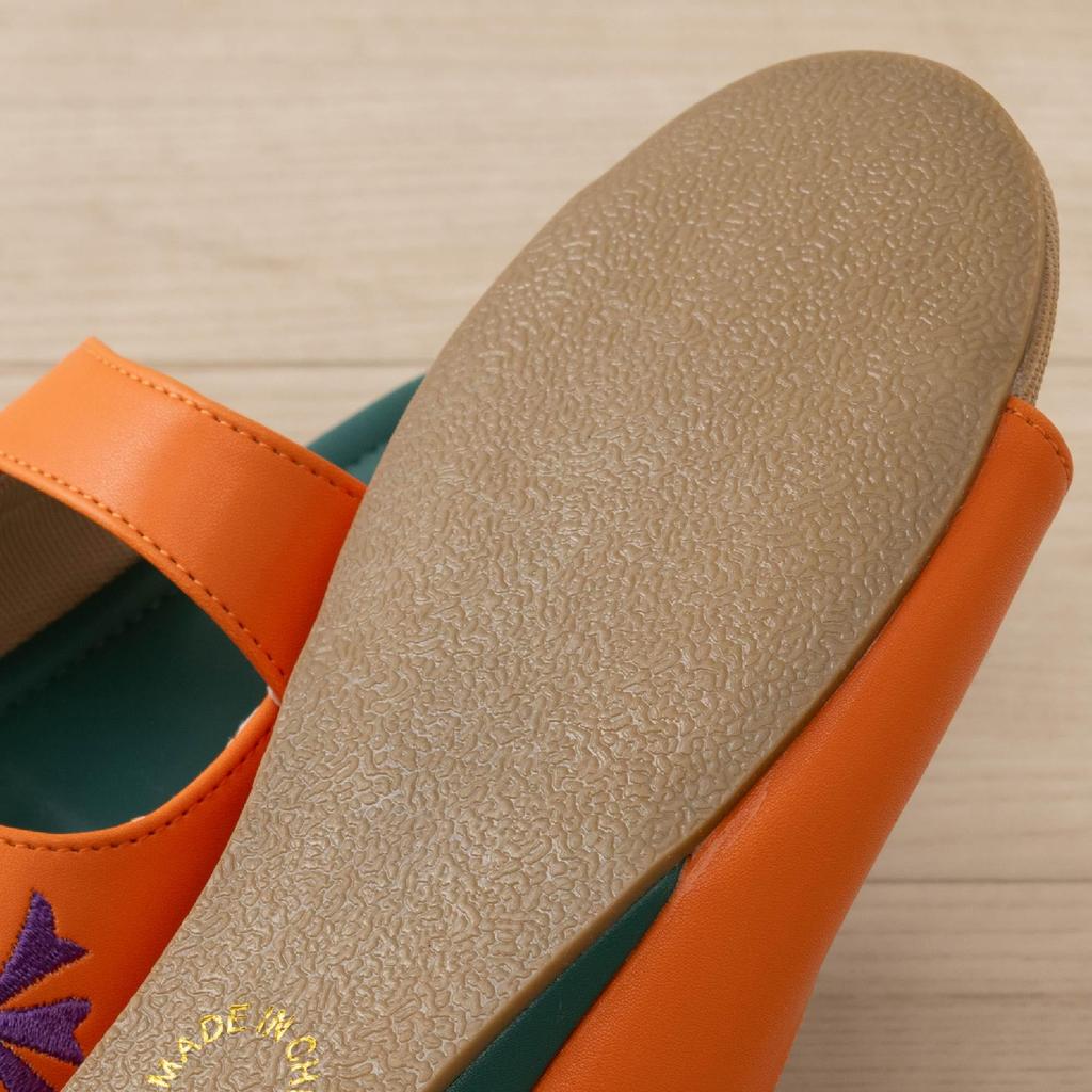 Hokomomola Senko Petalo Outdoor Size L 47167 Sandals, (approx. 23.5-24cm), Orange,