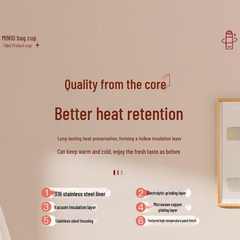 Debo Ouman 180ml 316 Stainless Steel Mini Insulated Mug