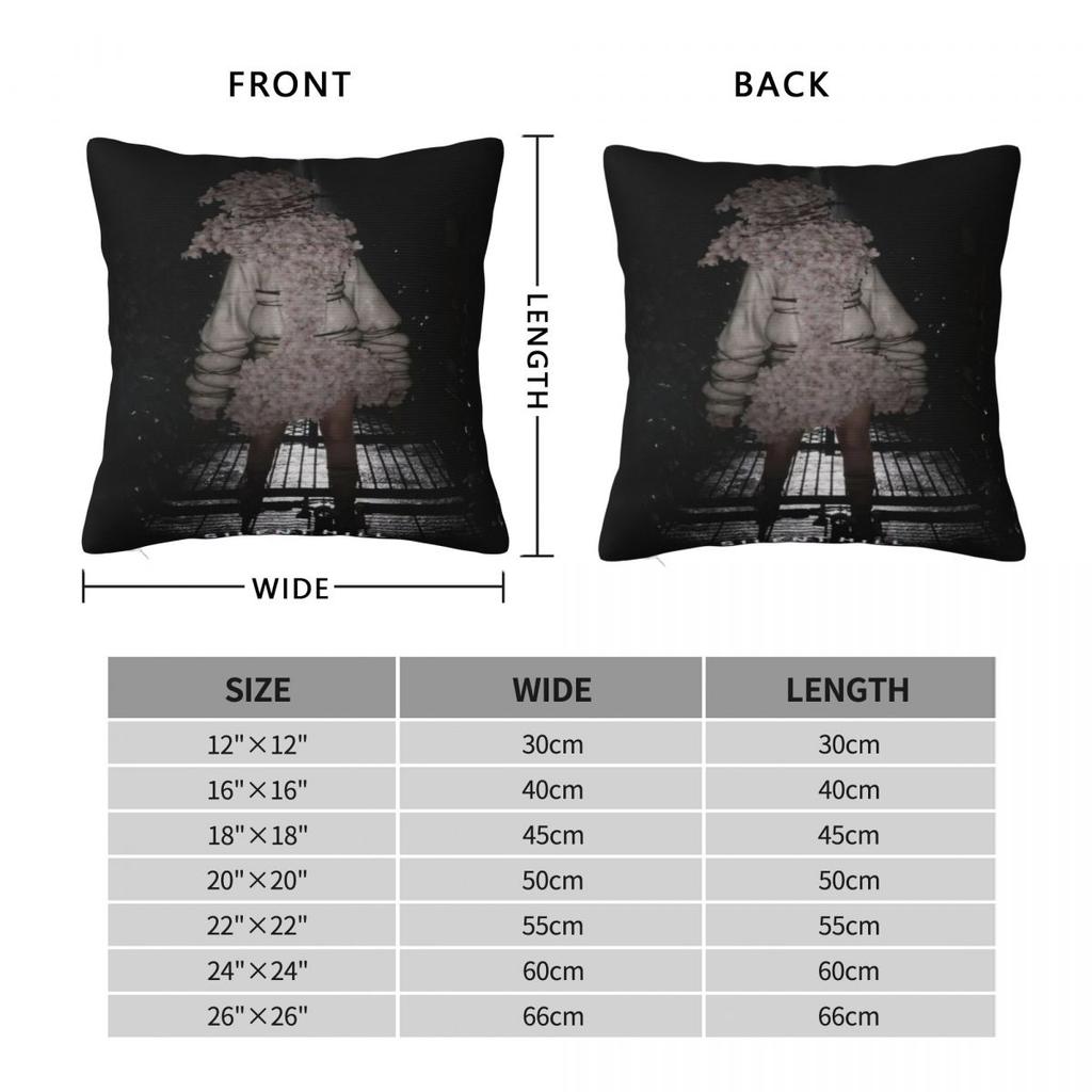 Silent Hill F Horror Game Pillowcase Accessories Printed Cushion Cover Pillow Covers Home Decoration Square Multiple Sizes