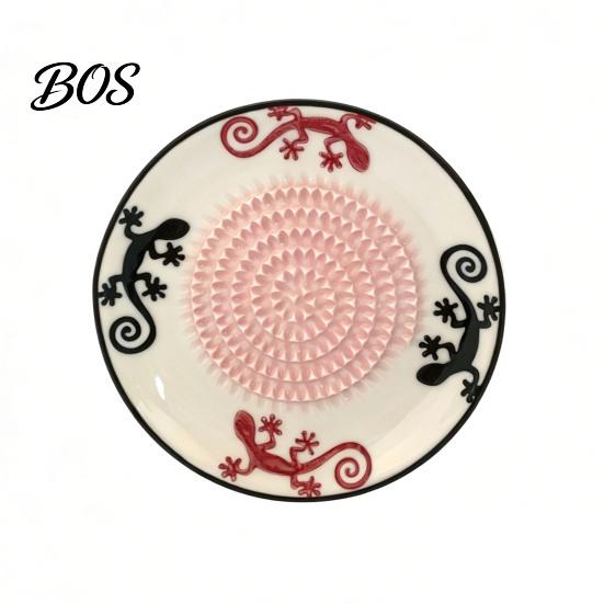 Compact Ceramic Grinding Bowl Garlic Grater Bowl, Multifunctional Ginger Mincer Plate for Food, Spanish Tomato Roaster Dish, Kitchen Tool