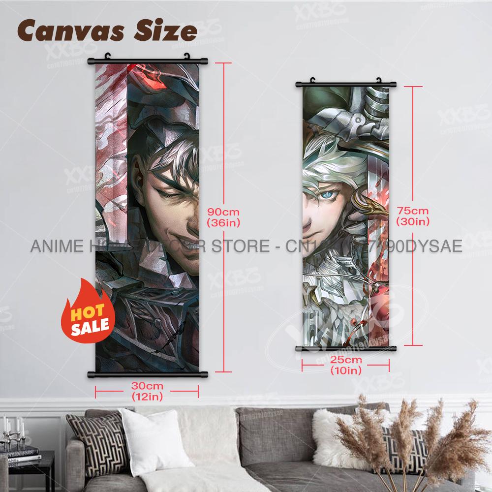 Berserk Poster Anime Scrolls Picture Guts Hanging Painting Griffith Wallpaper Casca Home Decoration Black Swordsman Wall Artwork