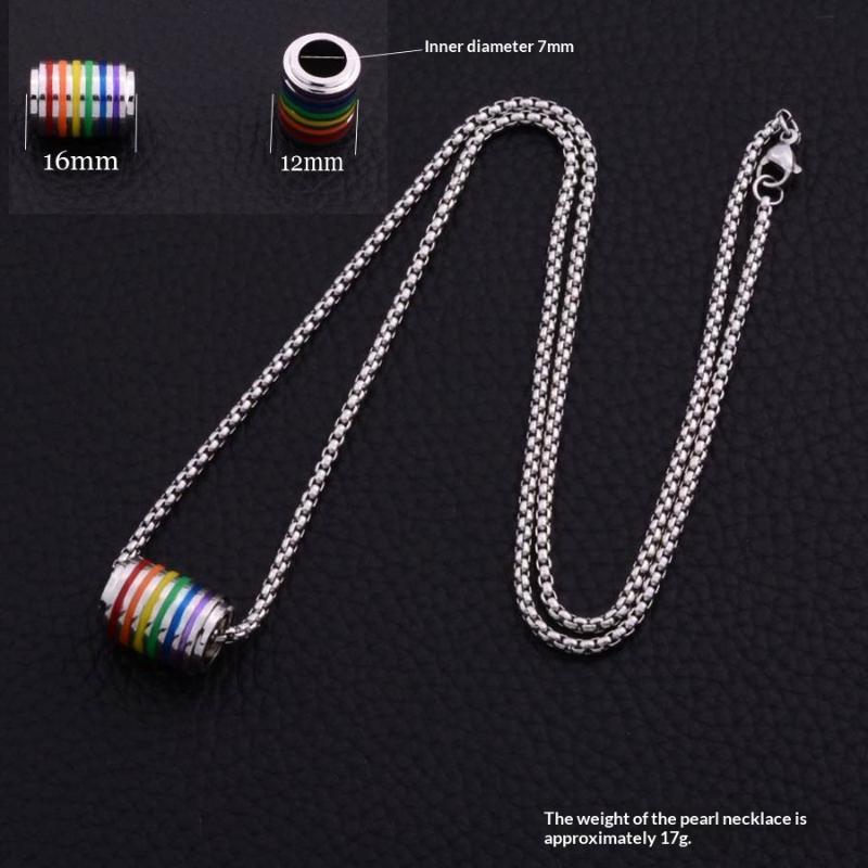 Collana Ciondolo Amore Arcobaleno Doppio Strato Collana Orgoglio Lesbico Gay Per Uomini Donne Gioielli