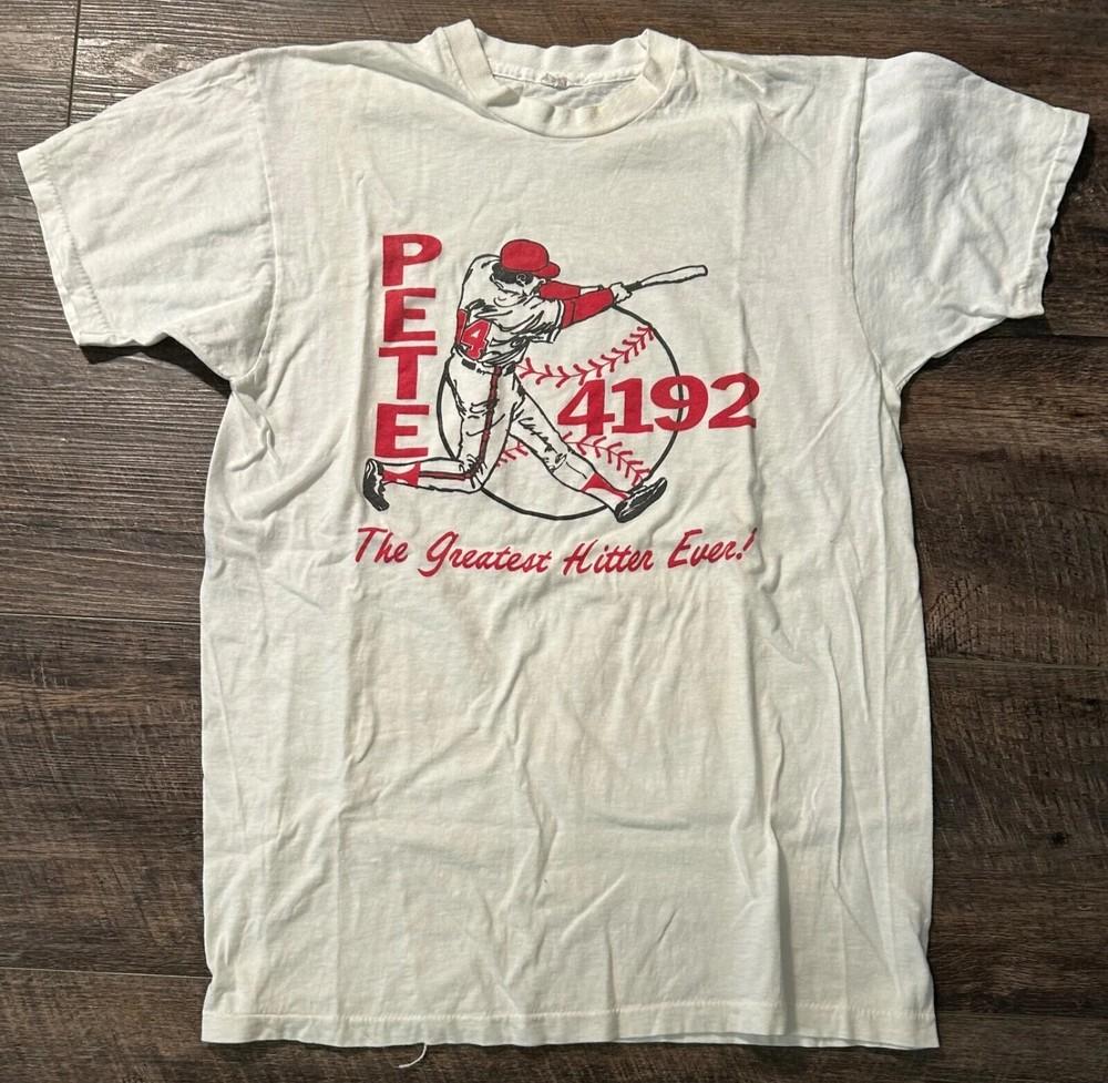 

Pete Rose Vintage 1980s T-shirt White Cotton All size S-345XL Gift Fan Unisex T-Shirt XXL