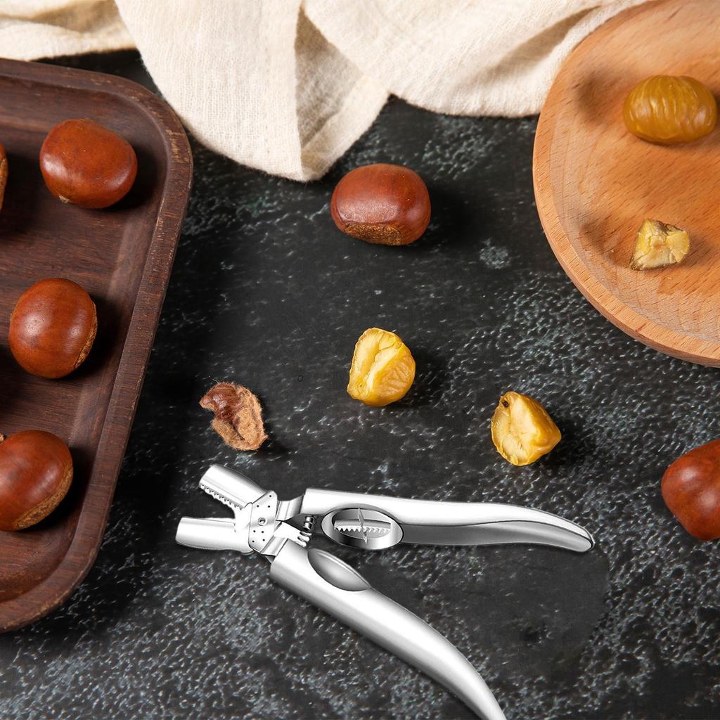 Chestnut Opener Stainless Steel Ergonomic Sheller Steel Chestnut Cutter Tool for Holiday Food-Prep Family Kitchen Home Peeling