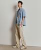 MINDBRIDGE Semi-Wide Denim-Like Full Elastic Waist Cream Pants
